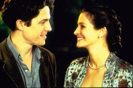William Thacker (Hugh Grant, l.); Anna Scott (Julia Roberts, r.)