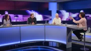 Zu Gast bei Moderatorin Sandra Maischberger (r.): v.l.n.r. Iris Sayram (Korrespondentin im ARD-Hauptstadtstudio), Michael Bröcker (Chefredakteur von Table.Briefings) und Bärbel Schäfer (Fernsehmoderatorin und Autorin) Zu Gast bei Moderatorin Sandra Maischberger (r.): v.l.n.r. Iris Sayram (Korrespondentin im ARD-Hauptstadtstudio), Michael Bröcker (Chefredakteur von Table.Briefings) und Bärbel Schäfer (Fernsehmoderatorin und Autorin)