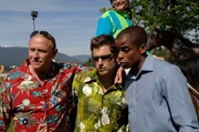 PSYCH - "And Down The Stretch Comes Murder" - Pictured: (l-r) Corbin Bernsen as Henry Spencer, James Roday as Shawn Spencer, Dule Hill as Burton "Gus" Guster PSYCH - "And Down The Stretch Comes Murder" - Pictured: (l-r) Corbin Bernsen as Henry Spencer, James Roday as Shawn Spencer, Dule Hill as Burton "Gus" Guster