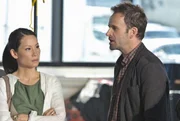 "Flight Risk" - Using his powers of deductive reasoning, Sherlock (Jonny Lee Miller) and Joan (Lucy Liu) try to prove mechanical error was not to blame for a plane crash on a New York City beach, on ELEMENTARY.