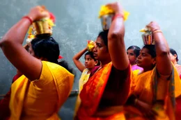 Hindu-Fest im Sri Navasakthi Vinayagar Temple, Mah&eacute;.