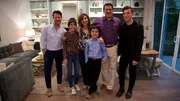 Nate Berkus, Isabelle Saeedy, Azadeh Famili, Sebastian Saeedy, Moshen Saeedy and Jeremiah Brent pose in the renovated family room. Nate Berkus, Isabelle Saeedy, Azadeh Famili, Sebastian Saeedy, Moshen Saeedy and Jeremiah Brent pose in the renovated family room.