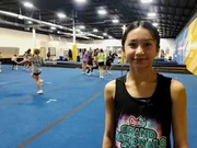 Keira in ihrer Trainingshalle, in der sie von Montag bis Freitag trainiert.