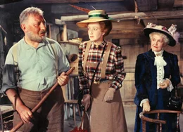 Heinrich Gretler (Alm&ouml;hi), Anita Mey (Fr&auml;ulein Rottenmeier), Traute Carlsen (Gro&szlig;mutter Sesemann).