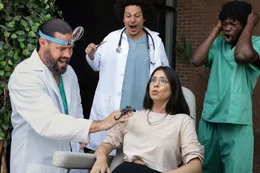 Chris Pontius, Eric Andr&eacute;, Rachel Wolfson, and Eric Manaka in jackass forever from Paramount Pictures and MTV Entertainment Studios.
