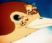 Maja rettet Willie vor dem bösen Spatz.