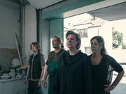 (v.li.): Nikolai Baar-Baarenfels (Daniel), Gerhard Greiner (Fred), Johanna Orsini (Olga), Ulrike C. Tscharre (Kornelia).