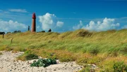 Leuchtturm auf Flueggesand Fehmarn. Leuchtturm auf Flueggesand Fehmarn.