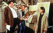 Nachdem der Kunstfälscher Franz Landig tot aufgefunden wurde, besuchen Benno (Ottfried Fischer, l.) und seine Kollegin Sabrina (Katerina Jacob, r.) dessen Bruder Thomas (Wilfried Labmeier, M.). Nachdem der Kunstfälscher Franz Landig tot aufgefunden wurde, besuchen Benno (Ottfried Fischer, l.) und seine Kollegin Sabrina (Katerina Jacob, r.) dessen Bruder Thomas (Wilfried Labmeier, M.).