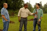 PSYCH -- "65 Million Years" -- Pictured: (l-r) Corbin Bernsen as Henry Spencer, Dule Hill as Burton "Gus" Guster, James Roday as Shawn Spencer -- USA Network Photo: Alan Zenuk PSYCH -- "65 Million Years" -- Pictured: (l-r) Corbin Bernsen as Henry Spencer, Dule Hill as Burton "Gus" Guster, James Roday as Shawn Spencer -- USA Network Photo: Alan Zenuk