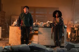 l-r; Noah Diaz (Anthony Ramos), Elena Wallace (Dominique Fishback)