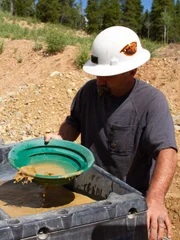 Dave Turin panning for gold