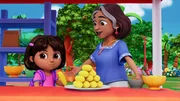 Diana Zermeño as the voice of Dora and Maria Canals-Barrera as the voice of Abuela in DORA. Streaming Paramount+. Diana Zermeño as the voice of Dora and Maria Canals-Barrera as the voice of Abuela in DORA. Streaming Paramount+.