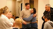 Juan Daza Londoño hugs his cousin Katherine L while he and Jessica Parsons visit with family. Juan Daza Londoño hugs his cousin Katherine L while he and Jessica Parsons visit with family.