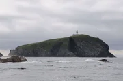 Flannan Islands Lighthouse (21 miles west of Lewis), the Atlantic Ocean, Scotland