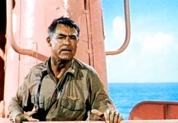 Kapit&auml;n Sherman (Cary Grant) ist mehr als &uuml;berrascht, als er sein U-Boot im sch&ouml;nsten Rosa leuchten sieht.