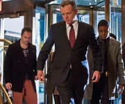 "Dirty Laundry"-- Sherlock (Jonny Lee Miller,), Gregson (center) and Detective Bell (Jon Michael Hill, right) investigate the murder of the general manager of a high end Manhattan hotel whose body is found inside an industrial laundry machine.