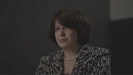 Journalistin und Lehrerin Karina Beigelzimer aus der Ukraine.
