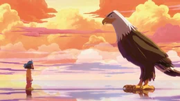 Yakari erh&auml;lt von seinem Totem Gro&szlig;er Adler die F&auml;higkeit, mit Tieren sprechen zu k&ouml;nnen.