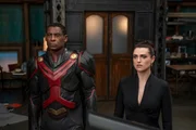 Hank Henshaw alias J'onn J'onnz (David Harewood, l.); Lena Luthor (Katie McGrath, r.)