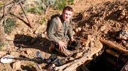 Gold prospector Benni Macherey has found an old mine shaft in the Western Australian bush. Gold prospector Benni Macherey has found an old mine shaft in the Western Australian bush.