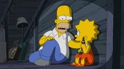 Halloween steht vor der T&uuml;r und f&uuml;r Homer (l.) und Lisa (r.) steht ein spannender Abend bevor