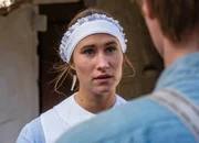 Fie Kjaer (Rosalinde Mynster, l.) und Morten Enevoldsen (Morten Hemmingsen, r.). Fie Kjaer (Rosalinde Mynster, l.) und Morten Enevoldsen (Morten Hemmingsen, r.).