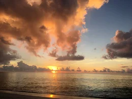 Sonnenuntergang auf Praslin.