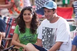 Salma Hayek (Roxanne), Adam Sandler (Lenny Feder).