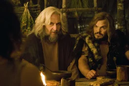 L-r, Harold Ramis and Jack Black in Columbia Pictures' comedy YEAR ONE, also starring Michael Cera.