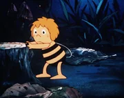 Maja ist ploetzlich so gross wie ein Baumstumpf. Maja ist ploetzlich so gross wie ein Baumstumpf.