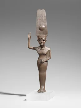 Statuette des Gottes Min (Sp&Atilde;&curren;tzeit, um 650&acirc;&euro;&ldquo;400 v. Chr.), Bronze.