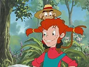 "Pippi Langstrumpf - Die Zeichentrickserie", "Pippi zieht in die Villa Kunterbunt." Pippi Langstrumpf zieht gemeinsam mit ihrem Pferd "Kleiner Onkel" und ihrem Affen "Herr Nilsson" in die Villa Kunterbunt, um dort f&uuml;r l&auml;ngere Zeit alleine zu wohnen und um auf ihren Vater, Kapit&auml;n Langstrumpf, zu warten. Schnell schlie&szlig;t sie Freundschaft mit den Nachbarskindern Tommy und Annika. Weniger angenehm ist ihre Bekanntschaft mit Frau Prysselius, die Pippi, nachdem sie erfahren hat, dass diese allein in der Villa lebt, sofort ins Heim stecken will. Aber Pippi l&auml;sst sich nicht so leicht fangen, auch nicht von den beiden Polizisten Kling und Klang.