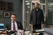 Pictured: (l-r) Raul Esparza as Rafael Barba, Ice T as Odafin "Fin" Tutuola. Pictured: (l-r) Raul Esparza as Rafael Barba, Ice T as Odafin "Fin" Tutuola.