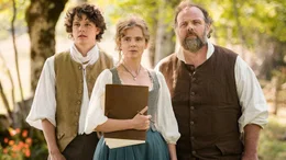 Der Koch Pierre Manceron (Gr&eacute;gory Gadebois, re.), seine Helferin Louise (Isabelle Carr&eacute;) und sein Sohn Benjamin (Lorenzo Lef&egrave;bvre) wagen einen Aufbruch.