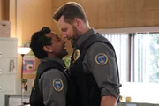 L-R: Amit Patel (Ravi Patel), Frank Shaw (Joel McHale)