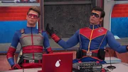 L-R: Henry Hart (Jace Norman), Captain Man / Ray Manchester (Cooper Barnes)