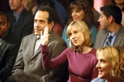 Tony Shalhoub (Adrian Monk), Traylor Howard (Natalie Teeger).