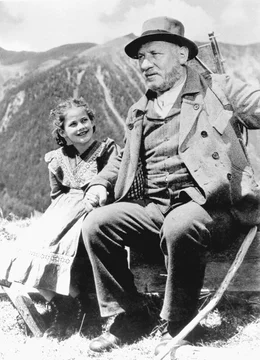 Heidi liebt ihren Grossvater: Elsbeth Sigmund als Heidi, Heinrich Gretler als Alp&ouml;hi