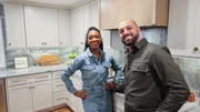 Posed shot of Mike and Denese in the kitchen. As seen on HGTV's Fix My Frankenhouse season 2.