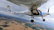 Auf dem Pipistrel Velis Electro Flugzeug werden die Piloten von morgen ausgebildet - die Reichweite von 100 Kilometern reicht f&uuml;r eine Flugstunde.