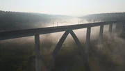 Blick auf die Rombachtalbr&uuml;cke in Osthessen.