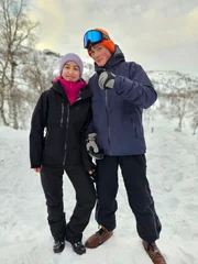 Trotz Kälte motiviert bis in die Haarspitzen: Emma und Max. Trotz Kälte motiviert bis in die Haarspitzen: Emma und Max.