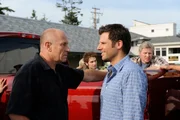 PSYCH -- "Lets Get Hairy" -- Pictured: (l-r) Corbin Bernsen as Henry Spencer, James Roday as Shawn Spencer.