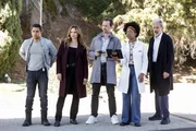 (v.l.n.r.) Nick Torres (Wilmer Valderrama); Jessica Knight (Katrina Law); Timothy McGee (Sean Murray); Kasie Hines (Diona Reasonover); Alden Parker (Gary Cole)