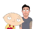 Stewie (l.) droht Brian mit Adam Levine (r.) Stimme - wenn er nicht macht, was er sagt ...