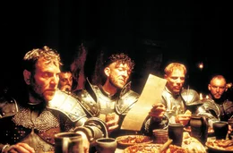 Dunois (Tch&eacute;ky Karyo,l.), Gilles de Rais (Vincent Cassel,m.) und Herzog von Alen&ccedil;on, Cousin von Charles de Valois (Pascal Greggory,r.).