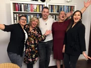 V.l.: Sabine, Astrid, Timo, Gastgeberin Anna, Esposchmai "Poschi"