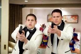 Jonah Hill (Schmidt), Channing Tatum (Jenko).