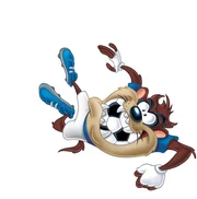 Taz ist ein etwas begriffsstutziges Ungeheuer mit betr&auml;chtlichem Zerst&ouml;rungspotential, das gegen den ausgeschlafenen Bugs Bunny aber chancenlos ist.